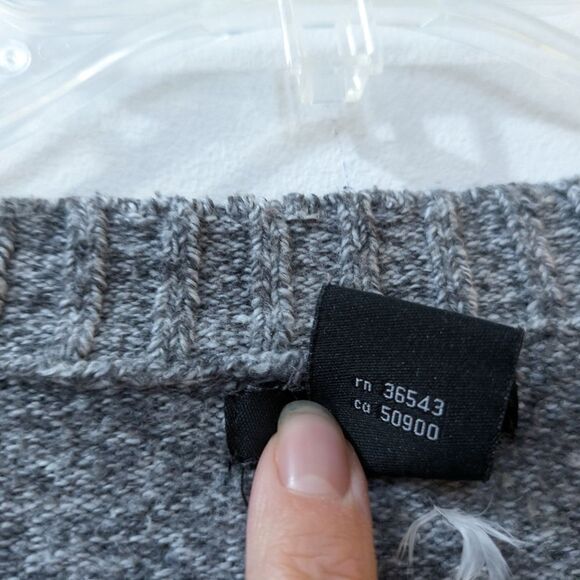 Calvin Klein Sweater Gray Knit Raglan Sleeve Round Neck Pullover Women's Small - Picture 3 of 9